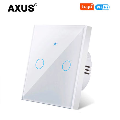 EU Wifi Smart Light Switches Touch Switch RF433 No Neutral Wire Smart Home Life Tuya App Control Support Alexa Google Home