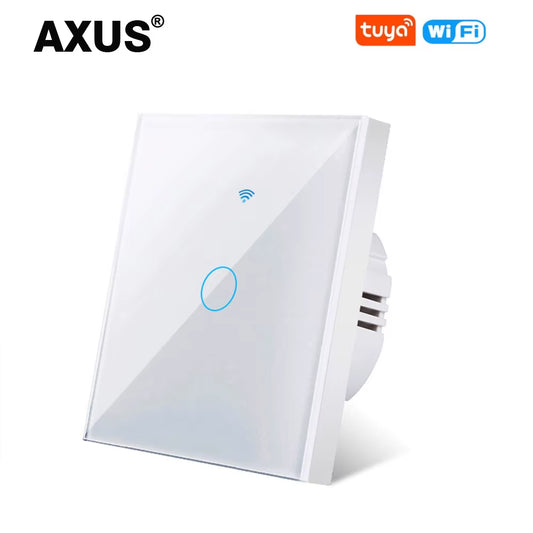 EU Wifi Smart Light Switches Touch Switch RF433 No Neutral Wire Smart Home Life Tuya App Control Support Alexa Google Home