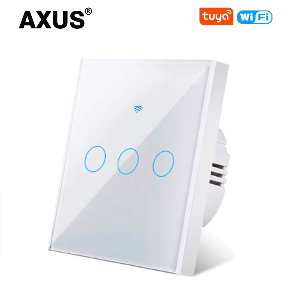 EU Wifi Smart Light Switches Touch Switch RF433 No Neutral Wire Smart Home Life Tuya App Control Support Alexa Google Home